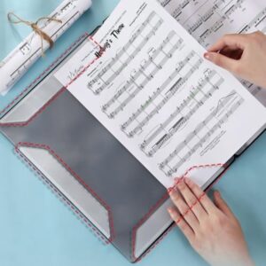 Music Folder for Sheet Music, 30 Sleeves 60 Pages, Blank Spiral Music Binder for Sheet Music and Documents Organizer, 8.5x11 Inch, Band Sheet Music Holder (Black) - Image 3