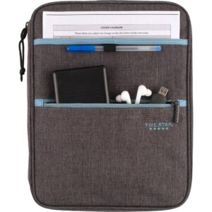 Five Star 1 Carry-All Zipper Binder 375 Sheet Capacity GrayMint - Zipper Binders - Image 4