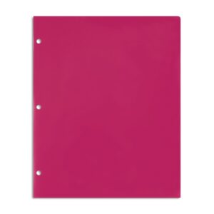 Staples 3-Hole Punched 2-Pocket Portfolios Pink 52810