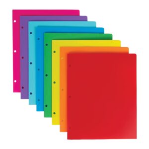 Staples 3-Hole Punched 2-Pocket Portfolios Pink 52810