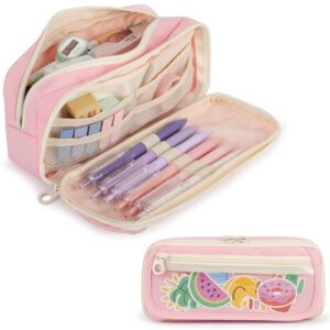 Large Capacity Pencil Case with Compartments, School Pencil Bags with Zipper, Big Storage Pen Bag for Teen Girl Boy Men Women, Adult Stationery Pen Bag for School College and Office - Image 5