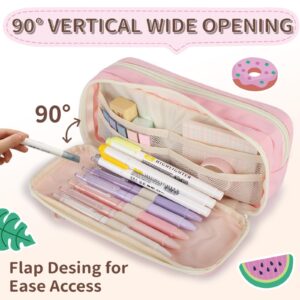 Large Capacity Pencil Case with Compartments, School Pencil Bags with Zipper, Big Storage Pen Bag for Teen Girl Boy Men Women, Adult Stationery Pen Bag for School College and Office - Image 6