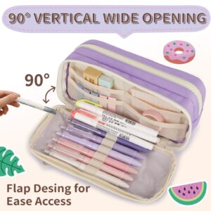 Large Capacity Pencil Case with Compartments, School Pencil Bags with Zipper, Big Storage Pen Bag for Teen Girl Boy Men Women, Adult Stationery Pen Bag for School College and Office - Image 17