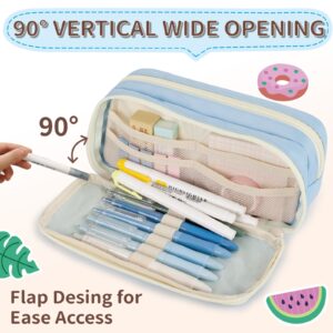 Large Capacity Pencil Case with Compartments, School Pencil Bags with Zipper, Big Storage Pen Bag for Teen Girl Boy Men Women, Adult Stationery Pen Bag for School College and Office - Image 25