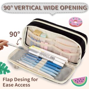 Large Capacity Pencil Case with Compartments, School Pencil Bags with Zipper, Big Storage Pen Bag for Teen Girl Boy Men Women, Adult Stationery Pen Bag for School College and Office - Image 33