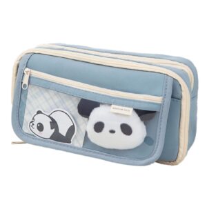 Clearance Item! Flip Pencil Case, Hilingoto Cute Panda Pencil Case Large Capacity for Adults Aesthetic Pencil Case Kawaii Pencil Pouch Cute with Zipper Preppy Pen Bag, Stationery Pencil Case Beige - Image 16