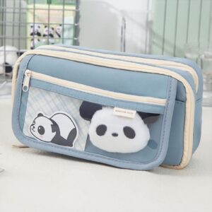 Clearance Item! Flip Pencil Case, Hilingoto Cute Panda Pencil Case Large Capacity for Adults Aesthetic Pencil Case Kawaii Pencil Pouch Cute with Zipper Preppy Pen Bag, Stationery Pencil Case Beige - Image 17