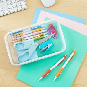 Pen+Gear Clear Zipper Case, White Pencil - Image 3