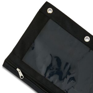 Pen + Gear Black Solid Polyester Zipper Binder Pouch - Image 3