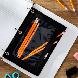 Pen + Gear Black Solid Polyester Zipper Binder Pouch - Image 4