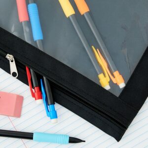 Pen + Gear Black Solid Polyester Zipper Binder Pouch - Image 5