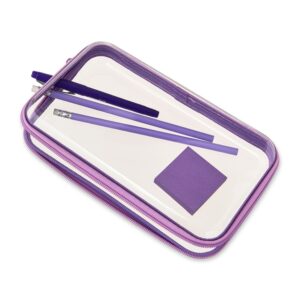 Pen+Gear Clear Zipper Case, White Pencil - Image 23