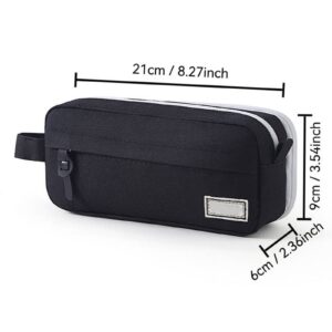 PALIFEUR Pencil Case Large Capacity Pencil Pouch, Multi-layer Aesthetic Pen Bag, Sturdy Multifunctional Pencil Bag, Pencil Box, Black - Image 9