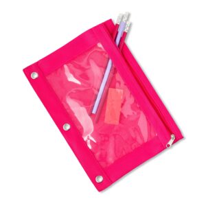 Pen + Gear Black Solid Polyester Zipper Binder Pouch - Image 16