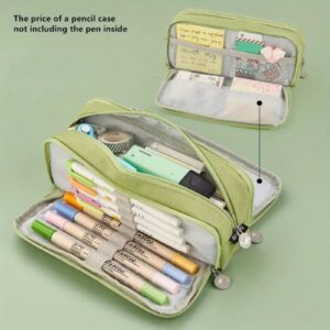 PALIFEUR Pencil Case Large Capacity Pencil Pouch, Multi-layer Aesthetic Pen Bag, Sturdy Multifunctional Pencil Bag, Pencil Box, Black - Image 20