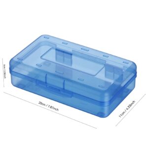 EGNMCR Pencil Box Large Capacity Plastic Pencil Case Boxes Hard Pencil Case Crayon Box with Snap-tight Lid Plastic Pencil Boxes Supply Boxes for Kids Boys School Classroom C - Fall Savings - Image 4
