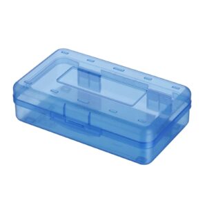 EGNMCR Pencil Box Large Capacity Plastic Pencil Case Boxes Hard Pencil Case Crayon Box with Snap-tight Lid Plastic Pencil Boxes Supply Boxes for Kids Boys School Classroom C - Fall Savings - Image 6
