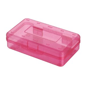 EGNMCR Pencil Box Large Capacity Plastic Pencil Case Boxes Hard Pencil Case Crayon Box with Snap-tight Lid Plastic Pencil Boxes Supply Boxes for Kids Boys School Classroom C - Fall Savings - Image 7