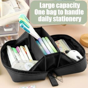 PALIFEUR Pencil Case Large Capacity Pencil Pouch, Multi-layer Aesthetic Pen Bag, Sturdy Multifunctional Pencil Bag, Pencil Box, Black - Image 40