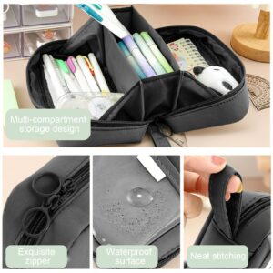 PALIFEUR Pencil Case Large Capacity Pencil Pouch, Multi-layer Aesthetic Pen Bag, Sturdy Multifunctional Pencil Bag, Pencil Box, Black - Image 41