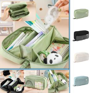 PALIFEUR Pencil Case Large Capacity Pencil Pouch, Multi-layer Aesthetic Pen Bag, Sturdy Multifunctional Pencil Bag, Pencil Box, Black - Image 42