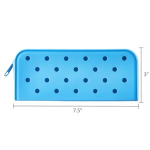 Pen+Gear Silicone Pencil Pouch for Student, Blue - Image 6