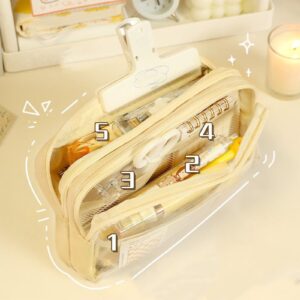 PALIFEUR Pencil Case Large Capacity Pencil Pouch, Multi-layer Aesthetic Pen Bag, Sturdy Multifunctional Pencil Bag, Pencil Box, Black - Image 96