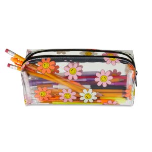 Pen + Gear Daisy Smiley Translucent Pencil Case – Great for All Educations Levels - Image 6