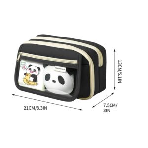 PALIFEUR Pencil Case Large Capacity Pencil Pouch, Multi-layer Aesthetic Pen Bag, Sturdy Multifunctional Pencil Bag, Pencil Box, Black - Image 118