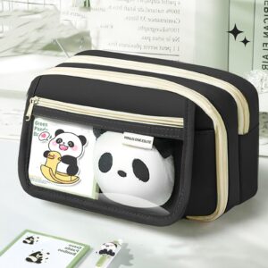 PALIFEUR Pencil Case Large Capacity Pencil Pouch, Multi-layer Aesthetic Pen Bag, Sturdy Multifunctional Pencil Bag, Pencil Box, Black - Image 121