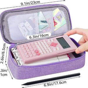 WEMATE Large Pencil Case with Zipper, Big Capacity, Canvas Pencil Case,Light Grey