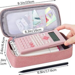 WEMATE Large Pencil Case with Zipper, Big Capacity, Canvas Pencil Case,Light Grey