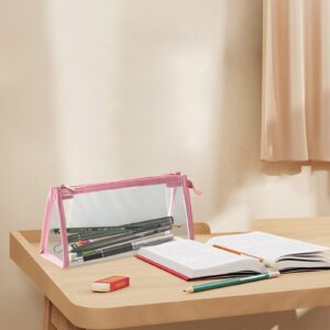 Boovnll Plastic Pencil Box - Large Capacity Stackable Clear Snap-Tight Lid Pencil Box for Pencil Markers - Storage Box for Home, Office Supplies, Pencil Case - Image 22