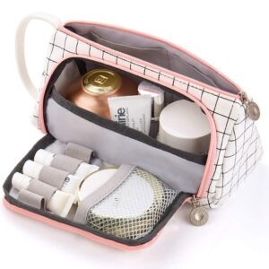 Jeexi Large Capacity Colored Canvas 2 Pack - Storage Pouch Marker Pen Pencil Case Simple Stationery Bag Holder For Middle High School Office College Student Girl Women Adult Teen Gift White Plaid - Image 4