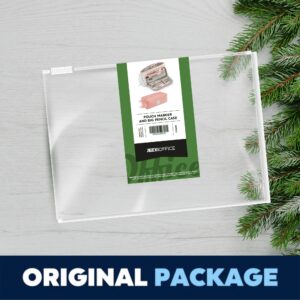 Jeexi Large Capacity Colored Canvas 2 Pack - Storage Pouch Marker Pen Pencil Case Simple Stationery Bag Holder For Middle High School Office College Student Girl Women Adult Teen Gift White Plaid - Image 8