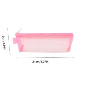 FAMTKT Clear PVC Zipper Pen Pencil Case, Big Capacity Pencil Bag Makeup Pouch Portable Toiletries and Makeup Storage Bag for Office Stationery Travel Storage (Black) on Clearance - Image 8
