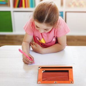 FAMTKT Clear PVC Zipper Pen Pencil Case, Big Capacity Pencil Bag Makeup Pouch Portable Toiletries and Makeup Storage Bag for Office Stationery Travel Storage (Black) on Clearance - Image 9