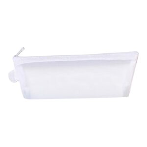 FAMTKT Clear PVC Zipper Pen Pencil Case, Big Capacity Pencil Bag Makeup Pouch Portable Toiletries and Makeup Storage Bag for Office Stationery Travel Storage (Black) on Clearance - Image 13