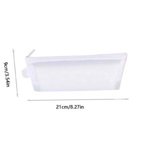 FAMTKT Clear PVC Zipper Pen Pencil Case, Big Capacity Pencil Bag Makeup Pouch Portable Toiletries and Makeup Storage Bag for Office Stationery Travel Storage (Black) on Clearance - Image 14