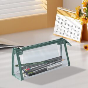 Boovnll Plastic Pencil Box - Large Capacity Stackable Clear Snap-Tight Lid Pencil Box for Pencil Markers - Storage Box for Home, Office Supplies, Pencil Case - Image 73