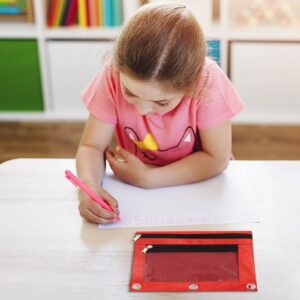 FAMTKT Clear PVC Zipper Pen Pencil Case, Big Capacity Pencil Bag Makeup Pouch Portable Toiletries and Makeup Storage Bag for Office Stationery Travel Storage (Black) on Clearance - Image 21