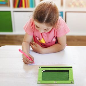 FAMTKT Clear PVC Zipper Pen Pencil Case, Big Capacity Pencil Bag Makeup Pouch Portable Toiletries and Makeup Storage Bag for Office Stationery Travel Storage (Black) on Clearance - Image 26