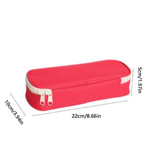 Suncoda Plastic Snap Tight Lid Large Pencil Box, White - Image 49