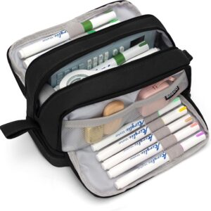 Goattoy Transparent Plastic Pencil Box Large Capacity Pencil Case Pencil Pouch for Ki-ds Gi-rls Bo-ys Adults Scho-ol & Office Supplies Gifts for Ki-ds Stu-dents - Image 8