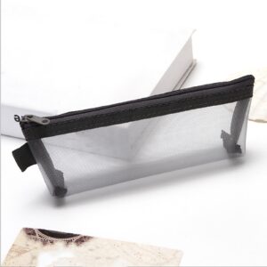 FAMTKT Clear PVC Zipper Pen Pencil Case, Big Capacity Pencil Bag Makeup Pouch Portable Toiletries and Makeup Storage Bag for Office Stationery Travel Storage (Black) on Clearance - Image 29