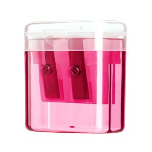 Lilixerw Double Hole Pencil Sharpener with Cover,Colorful Pencil Sharpener Portable Oval Manual Pencil Sharpener Office Supplies - Image 16