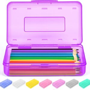 Goattoy Transparent Plastic Pencil Box Large Capacity Pencil Case Pencil Pouch for Ki-ds Gi-rls Bo-ys Adults Scho-ol & Office Supplies Gifts for Ki-ds Stu-dents - Image 16