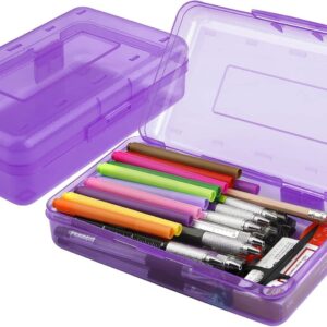 Goattoy Transparent Plastic Pencil Box Large Capacity Pencil Case Pencil Pouch for Ki-ds Gi-rls Bo-ys Adults Scho-ol & Office Supplies Gifts for Ki-ds Stu-dents - Image 22