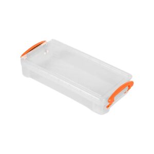 Boovnll Plastic Pencil Box - Large Capacity Stackable Clear Snap-Tight Lid Pencil Box for Pencil Markers - Storage Box for Home, Office Supplies, Pencil Case - Image 105