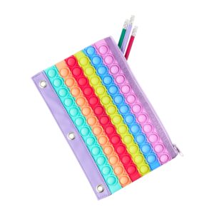 Pen+Gear Rainbow Bubble Popper Binder Pouch, Purple Pencil Cases for Primary School - Image 5